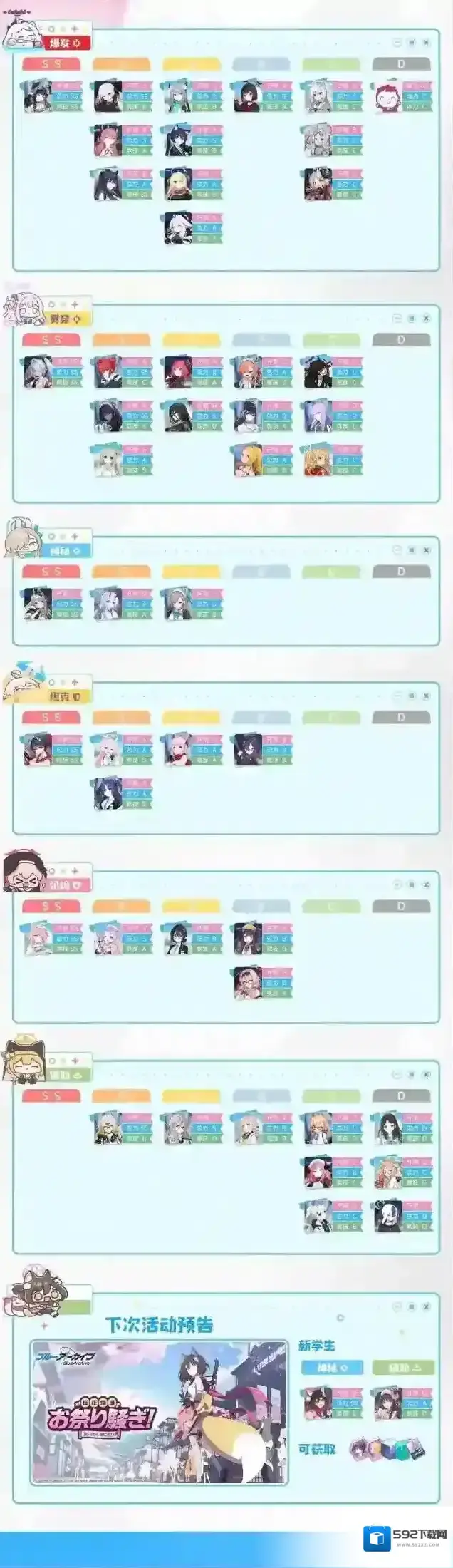蔚蓝档案全角色强度排行榜