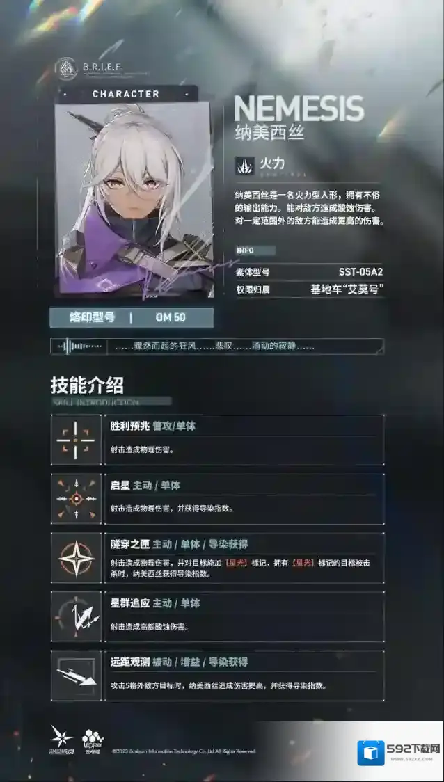 少女前线2追放【技能情报】艾莫号人形小队成员 | 纳美西丝 技能情报公开！
