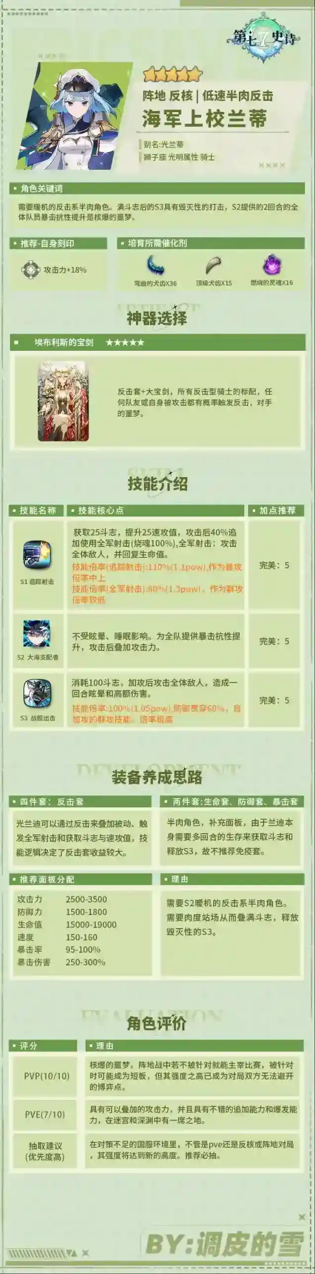 第七史诗旅者的探查 | “海军上校兰蒂”解析攻略