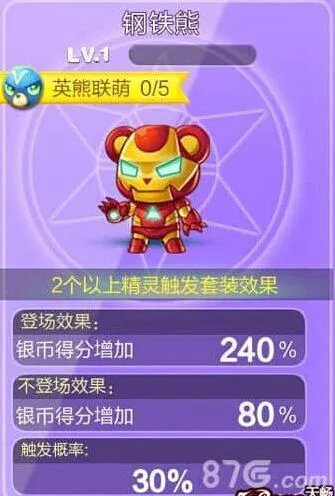 《天天酷跑》钢铁熊属性技能说明