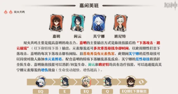 《原神》嘉明阵容详细指南