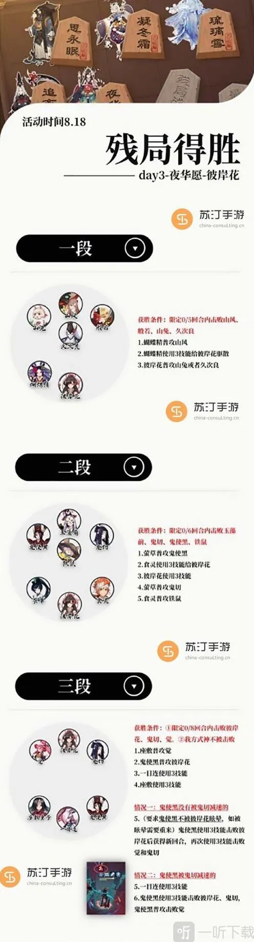 《阴阳师》残局得胜夜华愿打法流程