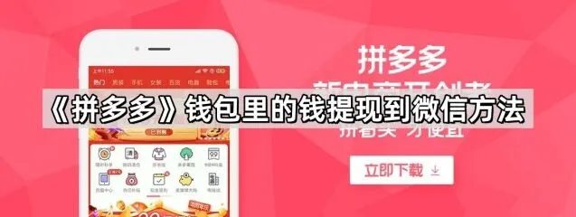 拼多多钱包里的钱提现到微信技巧分享