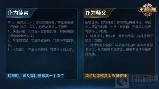 王者荣耀收徒拜师要求新变化