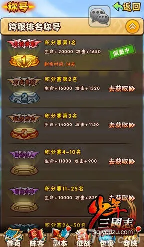 《少年三国志》称号系统玩法指南