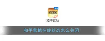 和平营地隐身在线设置方法详解