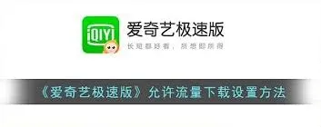 爱奇艺极速版流量下载设置指南