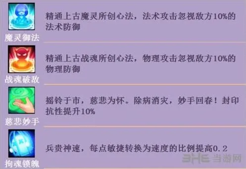 诛仙心法技能效果与主副搭配详解