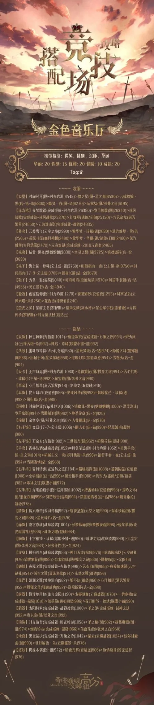 奇迹暖暖高分