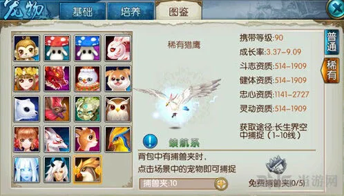 诛仙稀有猎鹰捕捉心得分享