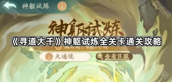 《寻道大千》神躯试炼进阶攻略
