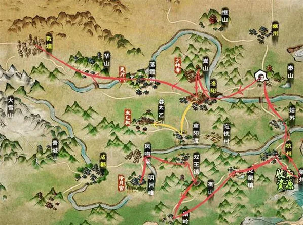 《烟雨江湖》跑图收集资源方法