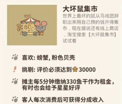 《动物餐厅》大坏鼠集市怎么开启指南