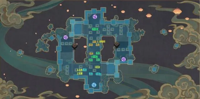 原神难度4三星参差争电光地图详解