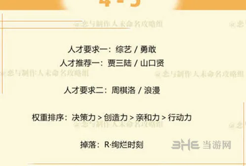 恋与制作人三星