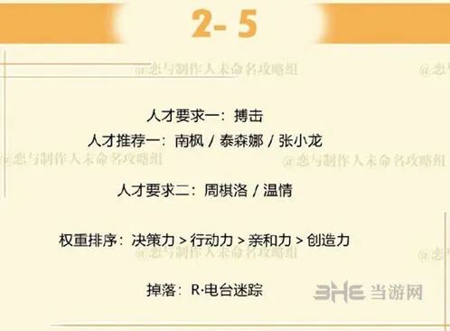 恋与制作人第二章2-5周棋洛拍摄副本攻略
