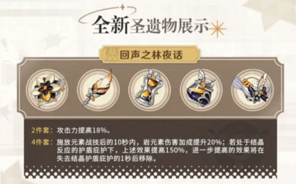 原神回声之林夜话岩伤圣遗物攻略