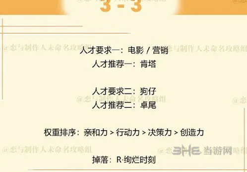 恋与制作人周棋洛拍摄副本3-3通关详解