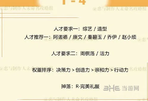 《恋与制作人》周棋洛副本1-4完整通关攻略