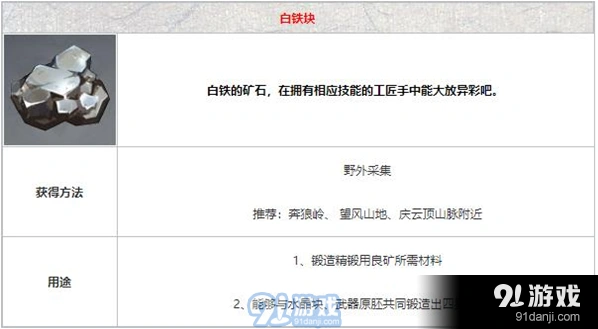 原神白铁块采集位置指南