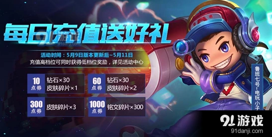 《王者荣耀》每日充值5月9日好礼一览