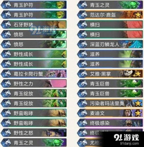 炉石传说德鲁伊青玉卡组搭配指南