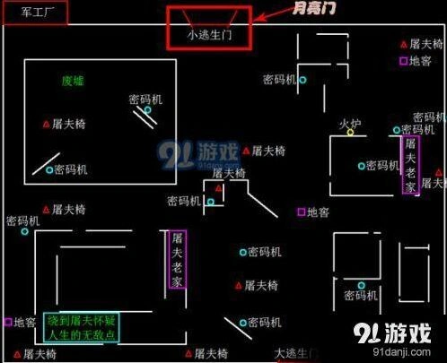 第五人格军工厂门的位置攻略详解