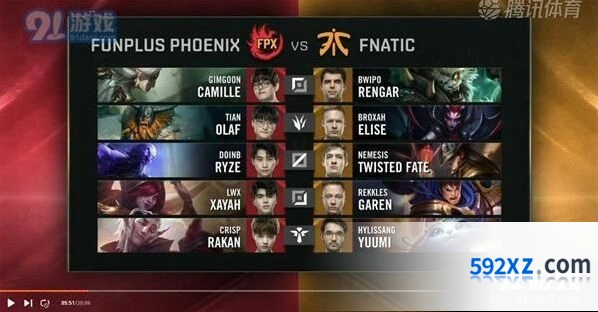 英雄联盟S9八强赛FPX vs FNC首局视频回顾