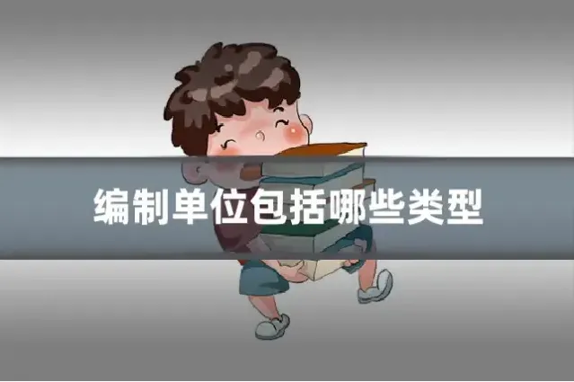 编制单位包括哪些类型