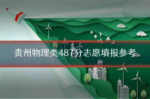 贵州物理类487分志愿填报参考