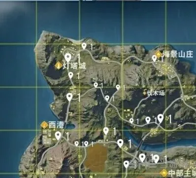 荒野行动车辆刷新点 分布图教程