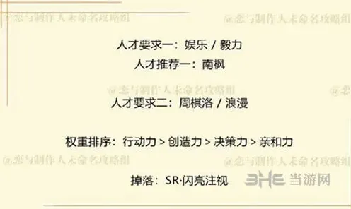 恋与制作人三星