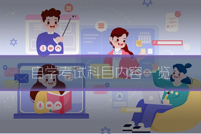 自学考试科目内容一览