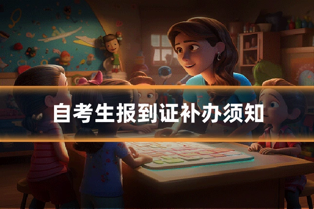 自考生报到证补办须知