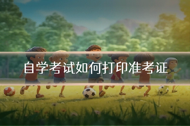 自学考试如何打印准考证