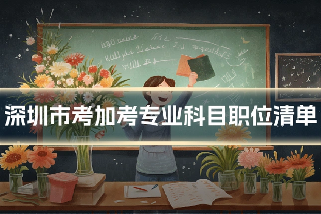 深圳市考加考专业科目职位清单