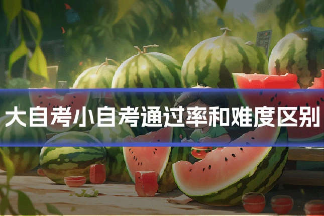 大自考小自考通过率和难度区别