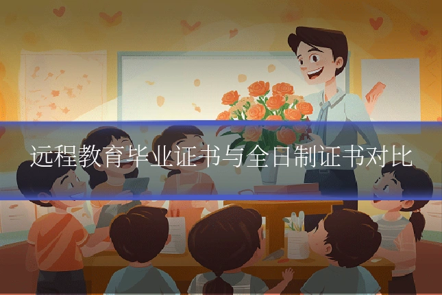 远程教育毕业证书与全日制证书对比