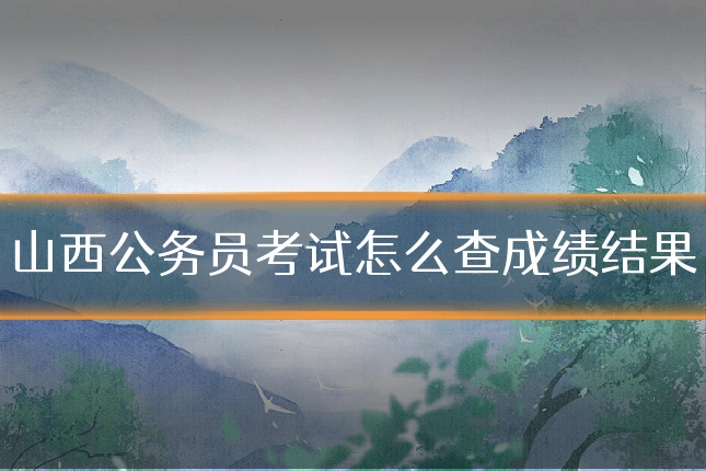 山西公务员考试怎么查成绩结果