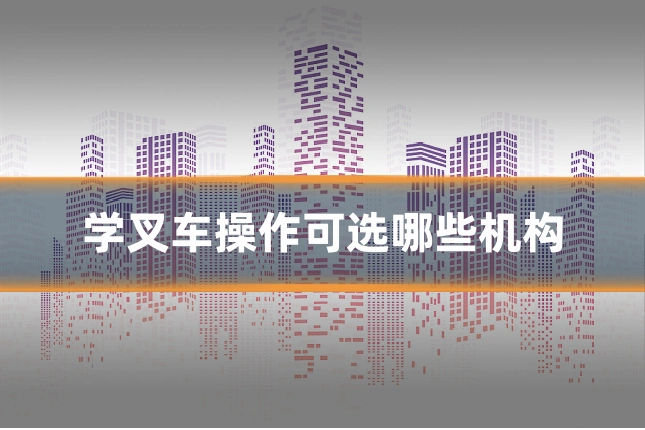 学叉车操作可选哪些机构