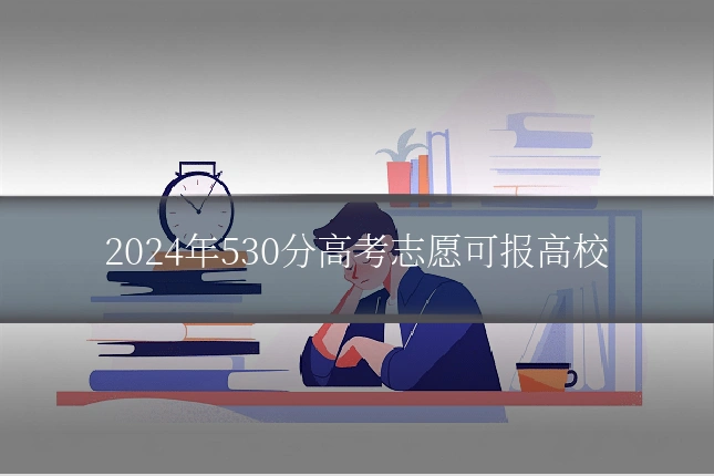 2024年530分高考志愿可报高校