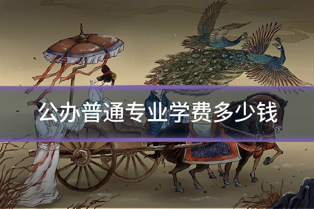 公办普通专业学费多少钱
