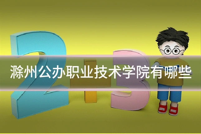 滁州公办职业技术学院有哪些