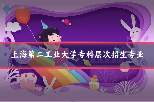 上海第二工业大学专科层次招生专业
