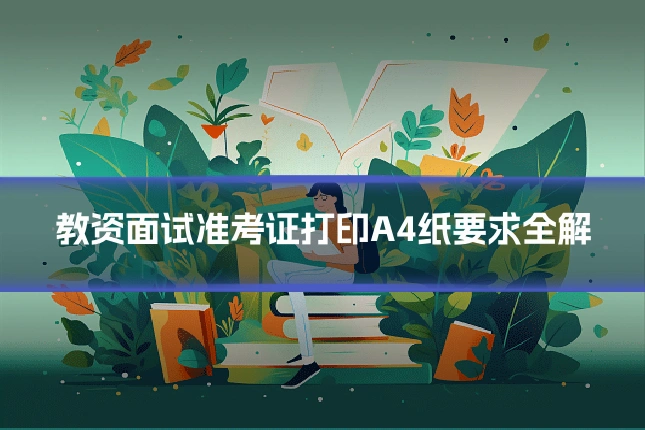 教资面试准考证打印A4纸要求全解
