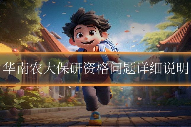 华南农大保研资格问题详细说明