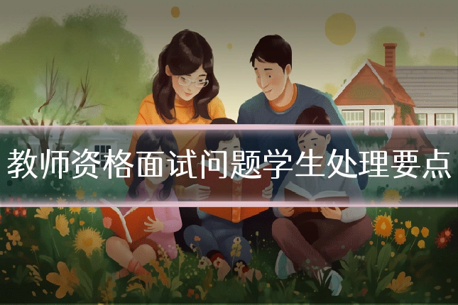 教师资格面试问题学生处理要点