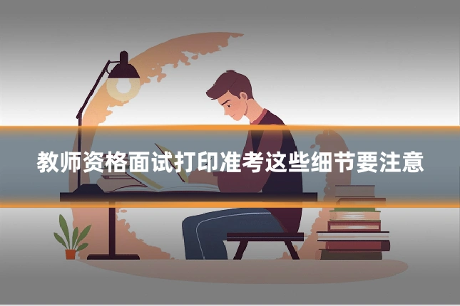 教师资格面试打印准考这些细节要注意