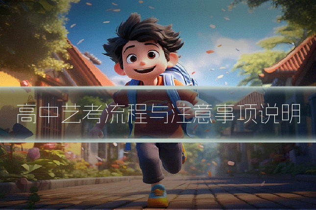 高中艺考流程与注意事项说明