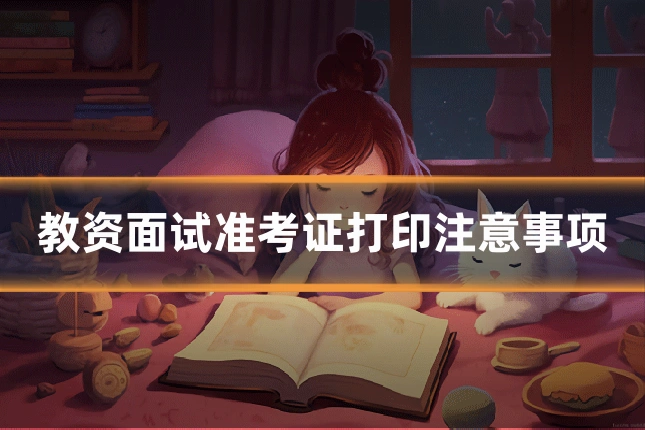 教资面试准考证打印注意事项